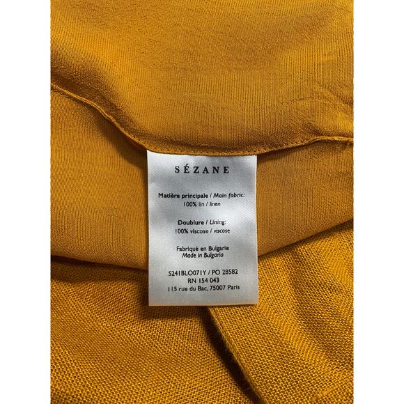 S�zane 'Claire' Gold Blouse Size 34 - Picture 5 of 5